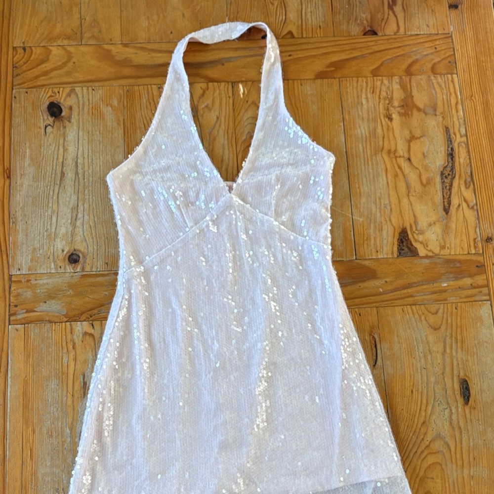 Princess Polly light pink Sequin Halter Dress